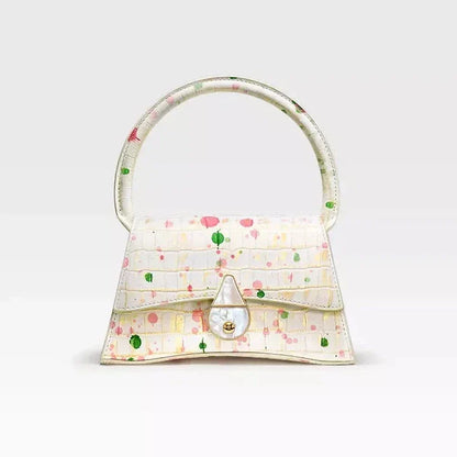 Genuine Leather Half Moon Handbag in Medium and Large Sizes, Featuring Secure Hasp Closure and Stylish Flap Pocket