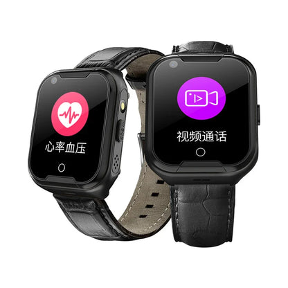 Elderly smart watch with blood pressure monitoring, fall detection, and GPS tracking capabilities