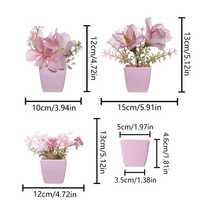 Elegant artificial flower bonsai with a sophisticated vase, perfect for Kiwi home and office decor