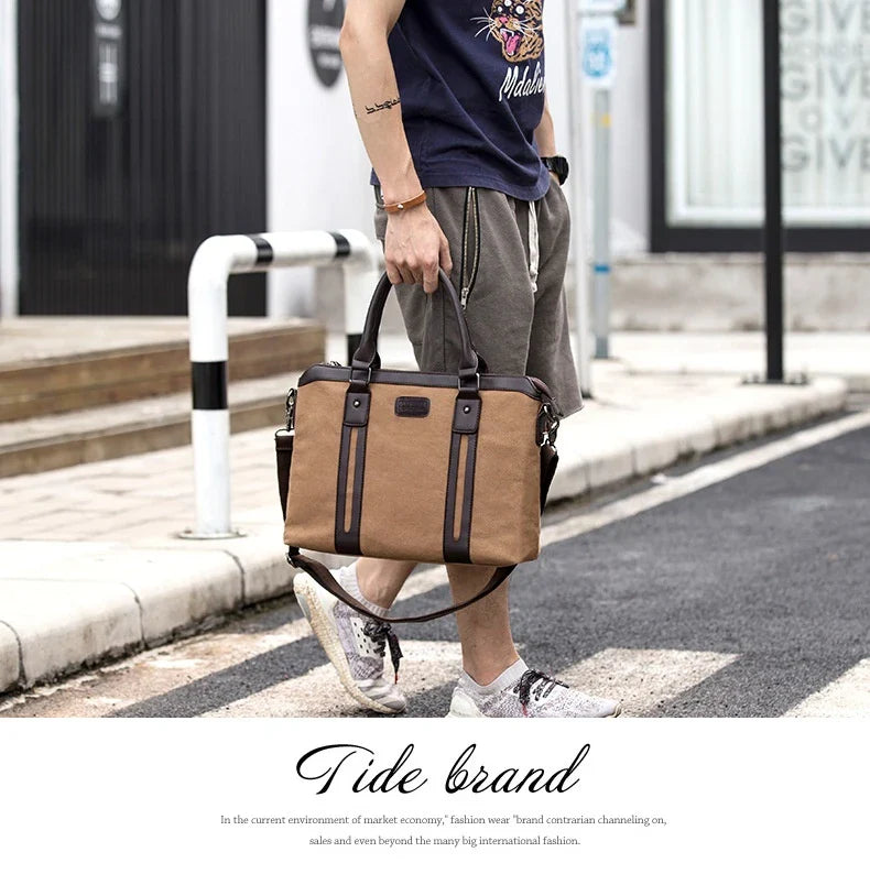 Trendha Canvas Shoulder Messenger Bag - a stylish and durable accessory for Kiwi commuters and adventurers