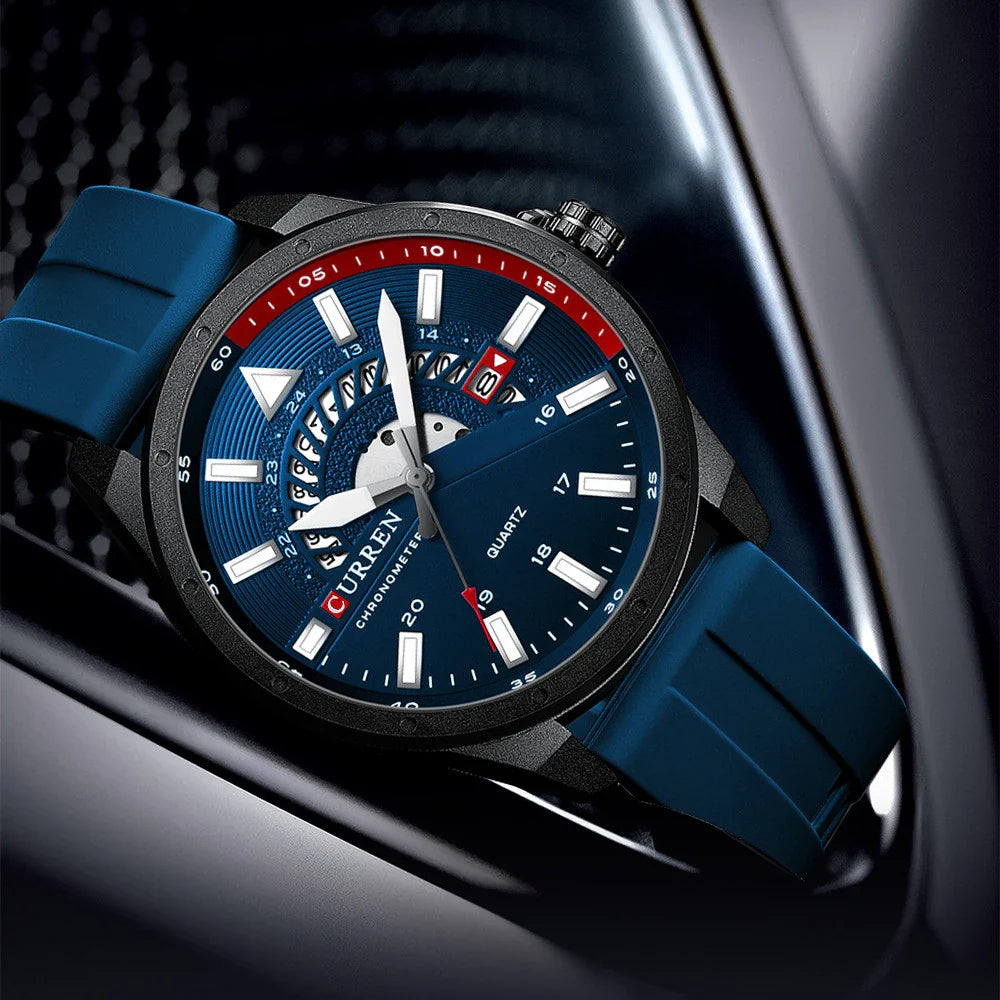 Stylish Kiwi Casual Watch with Silicone Strap, Scratch-Resistant Glass, and Quartz Movement