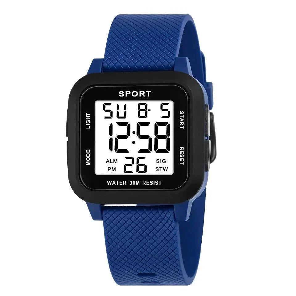 Rugged LED Military Sports Watch with shock-resistant case and durable TPU band, perfect for active Kiwi lifestyles