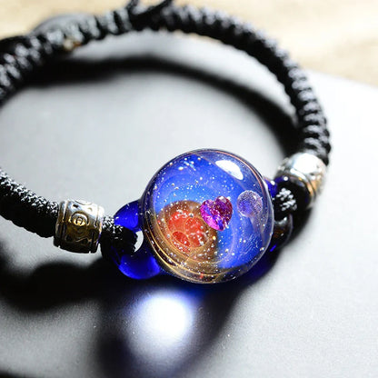 Stellar Constellation Glass Bracelet with unique constellation patterns and vibrant colors