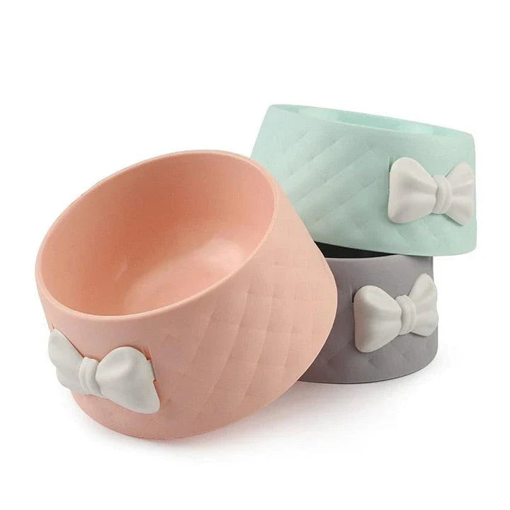 Stylish Bowknot Feeding Bowl with Unique Kiwiana-inspired Design for Pets in New Zealand