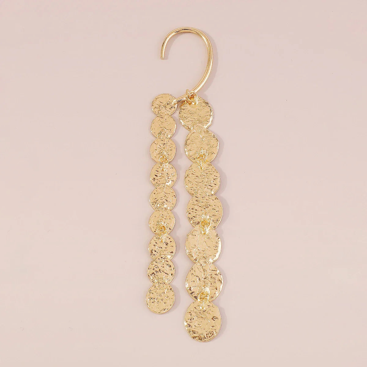 Stylish alloy earrings with multi-layered circle design in gold color