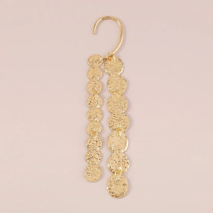 Stylish alloy earrings with multi-layered circle design in gold color