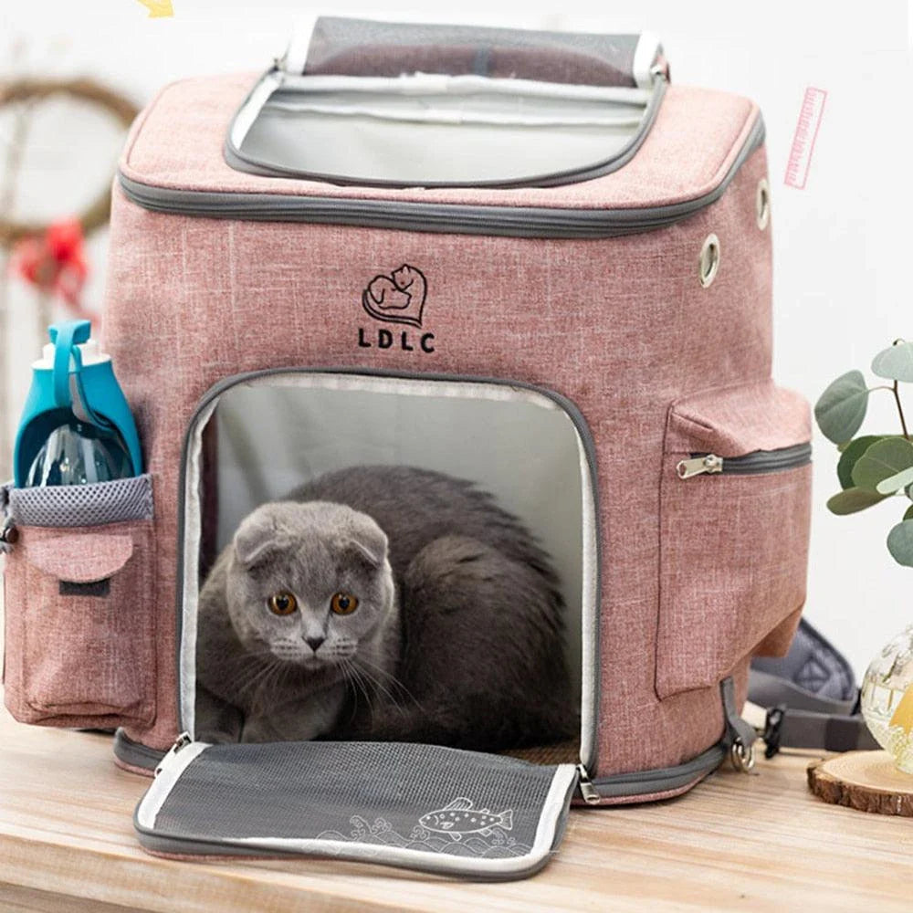 Melange Backpack Pet Carrier - A stylish and practical carrier for your Kiwi cat, featuring a vibrant design and durable nylon construction.