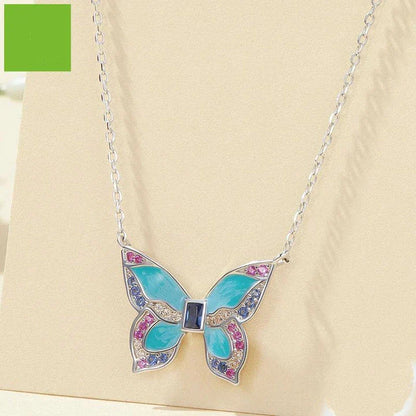 Elegant silver butterfly necklace with adjustable chain length, inspired by the natural beauty of New Zealand