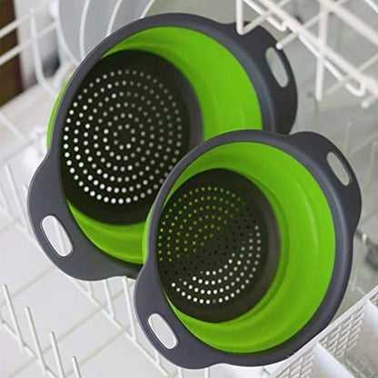 Colorful foldable colander with sturdy design and vibrant colours, perfect for Kiwi kitchens