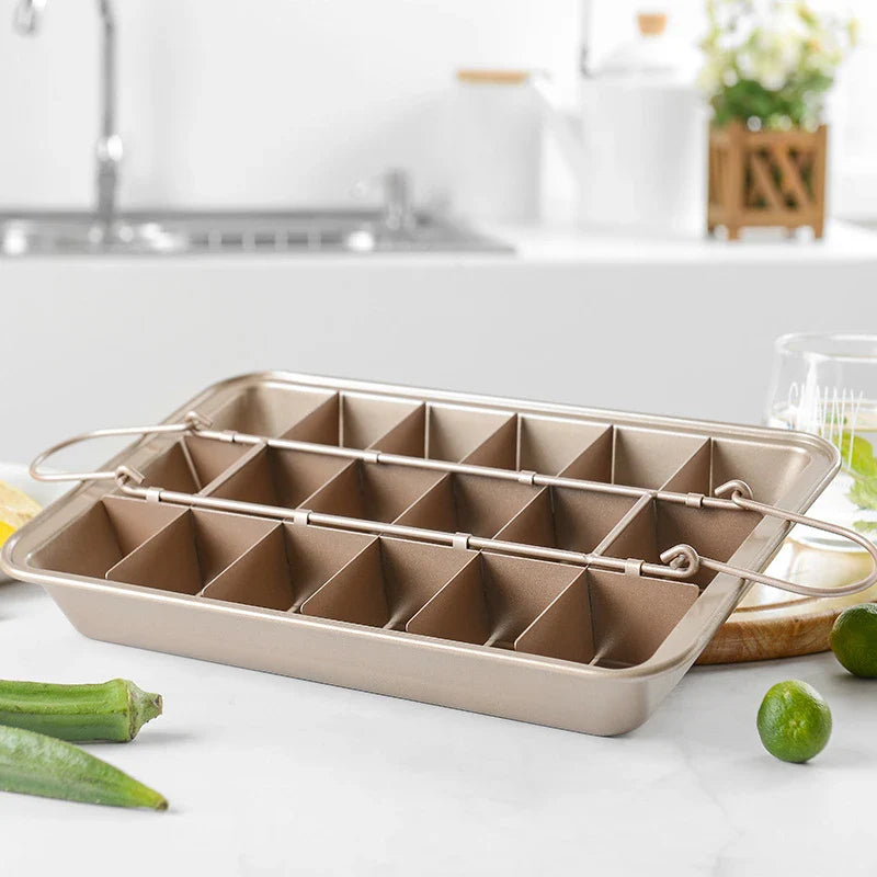 Sturdy stainless steel brownie pan with detachable design and temperature-resistant features for Kiwi bakers