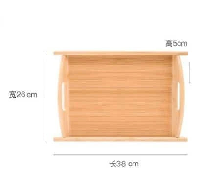 A beautiful, natural bamboo serving tray with a warm brown hue, perfect for hosting and organizing in any Kiwi kitchen.