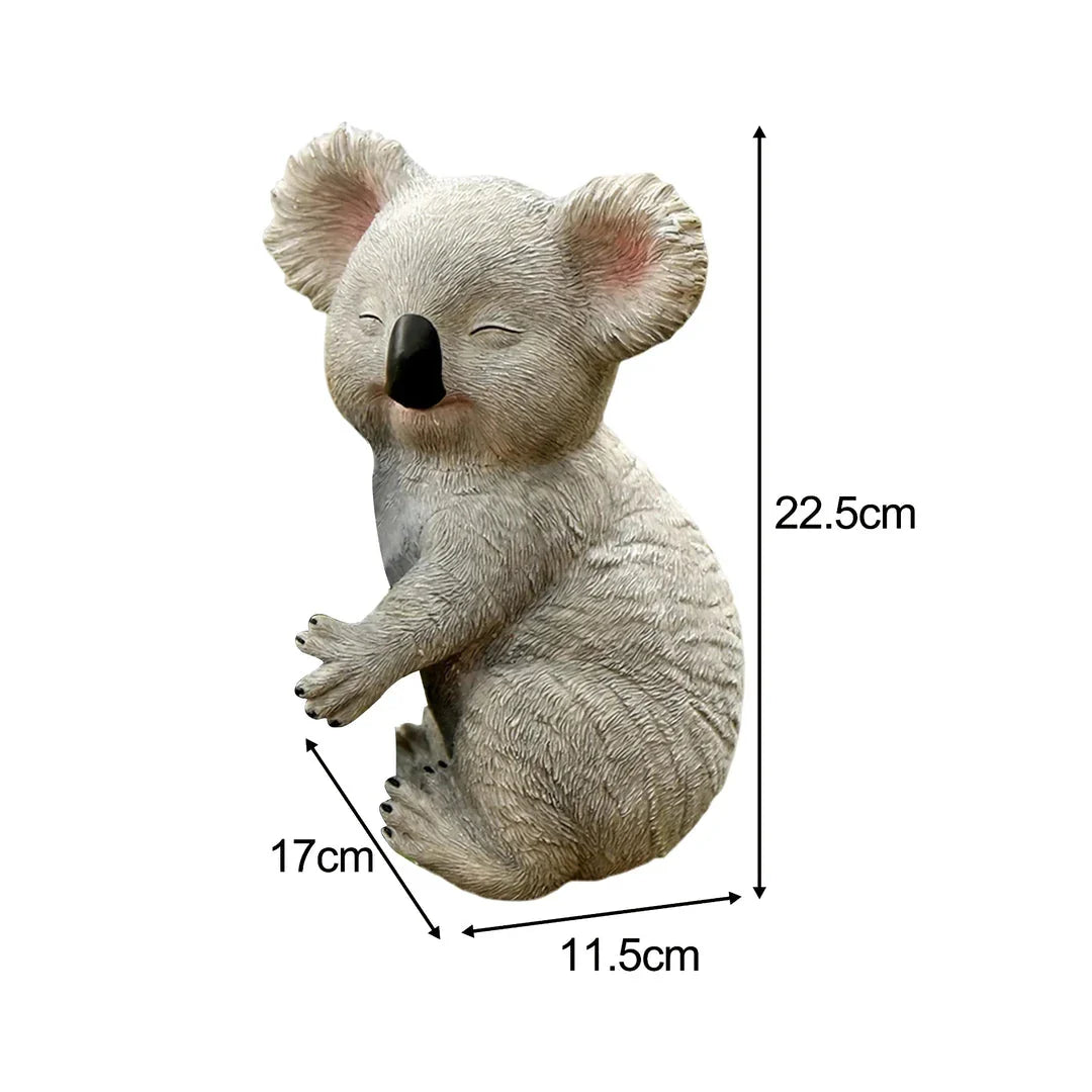 A charming and realistic outdoor koala statue made of high-quality resin, perfect for decorating Kiwi gardens and backyards.