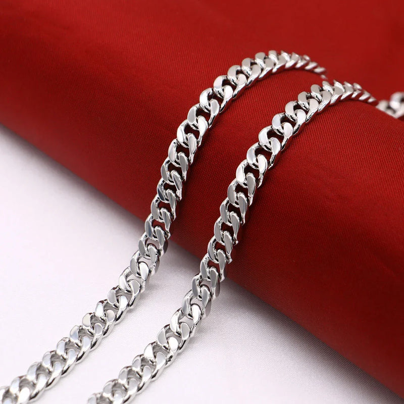 Shopfluxpro NZ Stylish Cuban Chain Necklace with Elegant Silver Accents