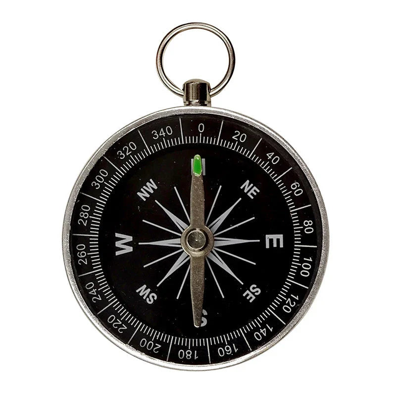 Compact and Durable Outdoor Compass Keychain for Kiwi Adventures - Premium Aluminium Construction with Tempered Glass Face