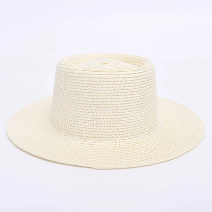 Elegant ladies' summer beach sun hat with wide brim, designed for sun protection and style in New Zealand