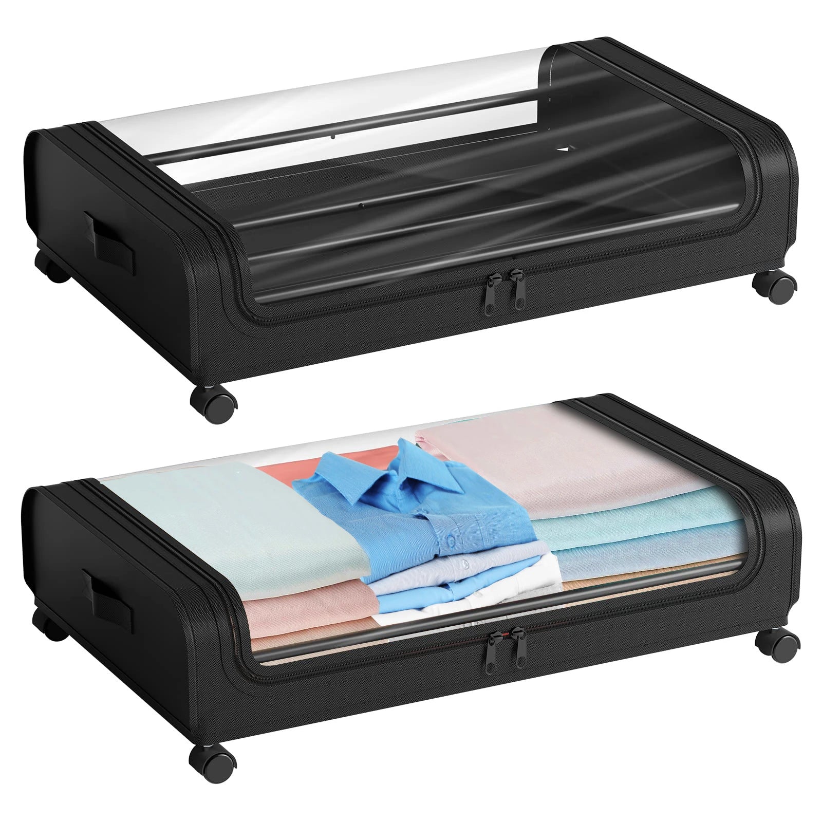 Versatile fabric storage rack for beds and cars, featuring a sleek, modern design and impressive one-layer storage capacity