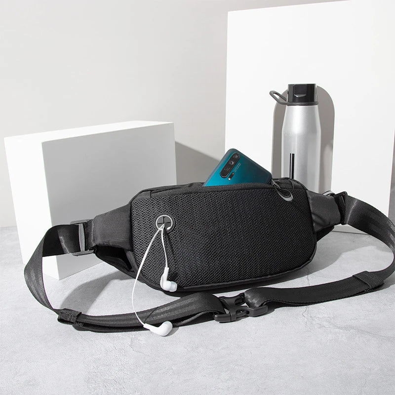 Versatile sports waist bag with waterproof phone pocket, perfect for outdoor activities and travel in New Zealand