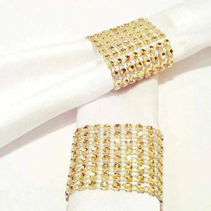 Elegant diamond design napkin rings made from premium plastic, set of 10