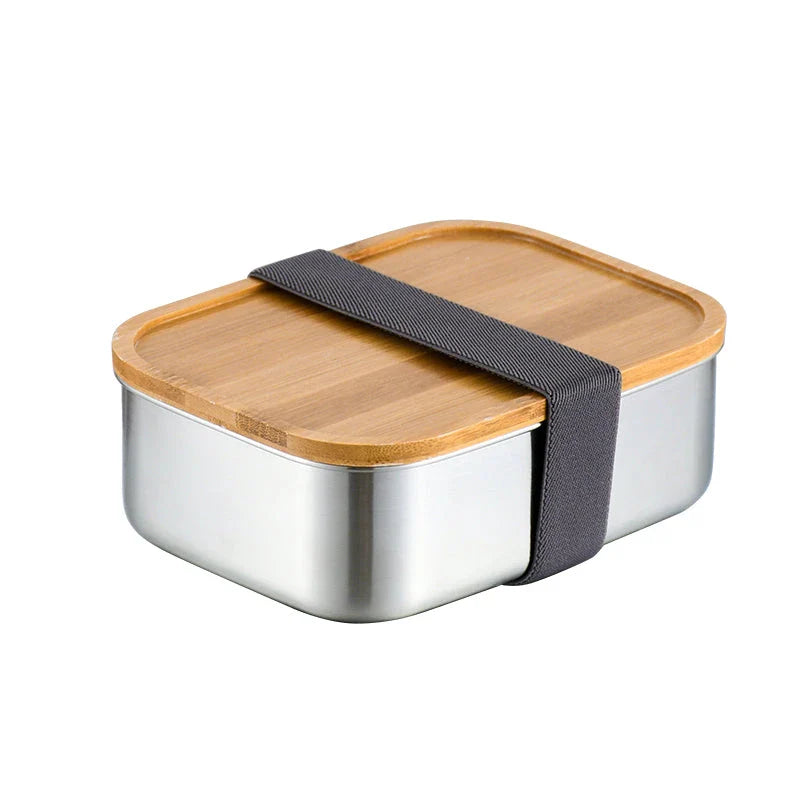 Eco-Friendly Stainless Steel Bento Lunchbox with Bamboo Lid - Reusable, Leakproof, and Sustainable Lunch Container