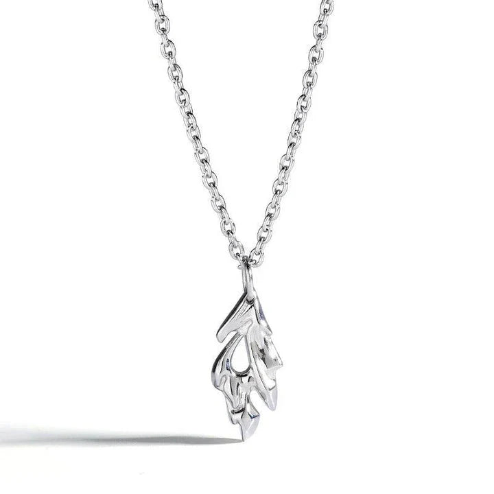 Premium silver Wind and Fire Charm Pendant, a stylish accessory for Kiwi blokes with an adjustable chain and unique charm design