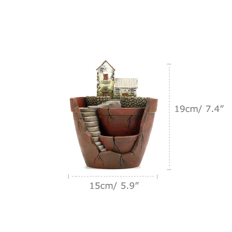 Charming Kiwi Farmhouse Resin Succulent Planter for Fairy Garden Home Decor