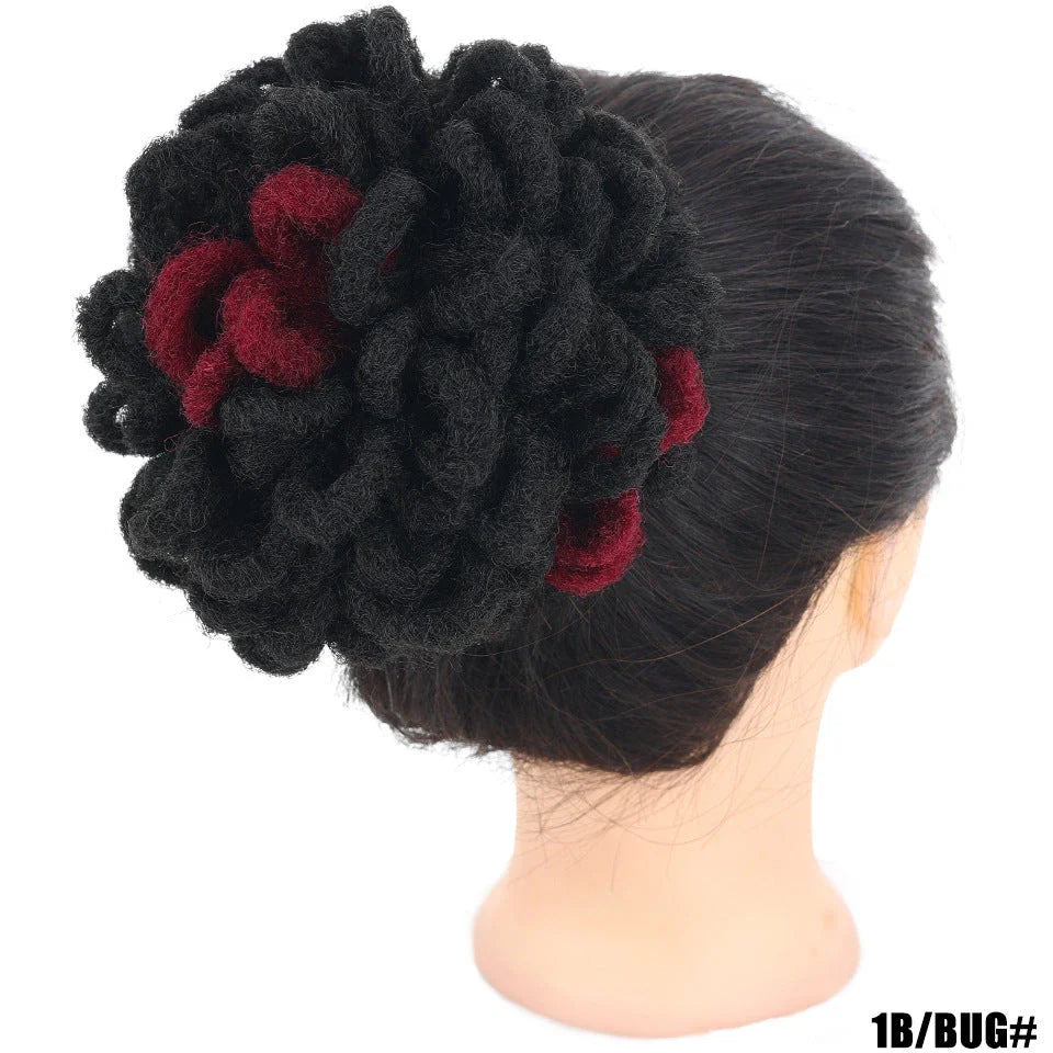 A stylish and eco-friendly Afro Hair Bag with adjustable drawstring, suitable for various hairstyles like buns, dreadlocks, and Afros.