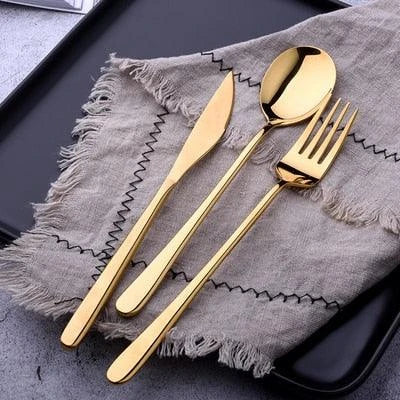 Premium Kiwi-designed portable cutlery set made of durable stainless steel in elegant gold, silver, pink, or white finishes
