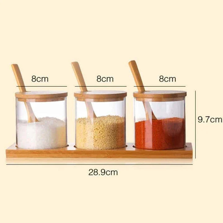 Transparent glass jar with wooden spoon, a versatile and eco-friendly kitchen storage solution for Kiwi homes