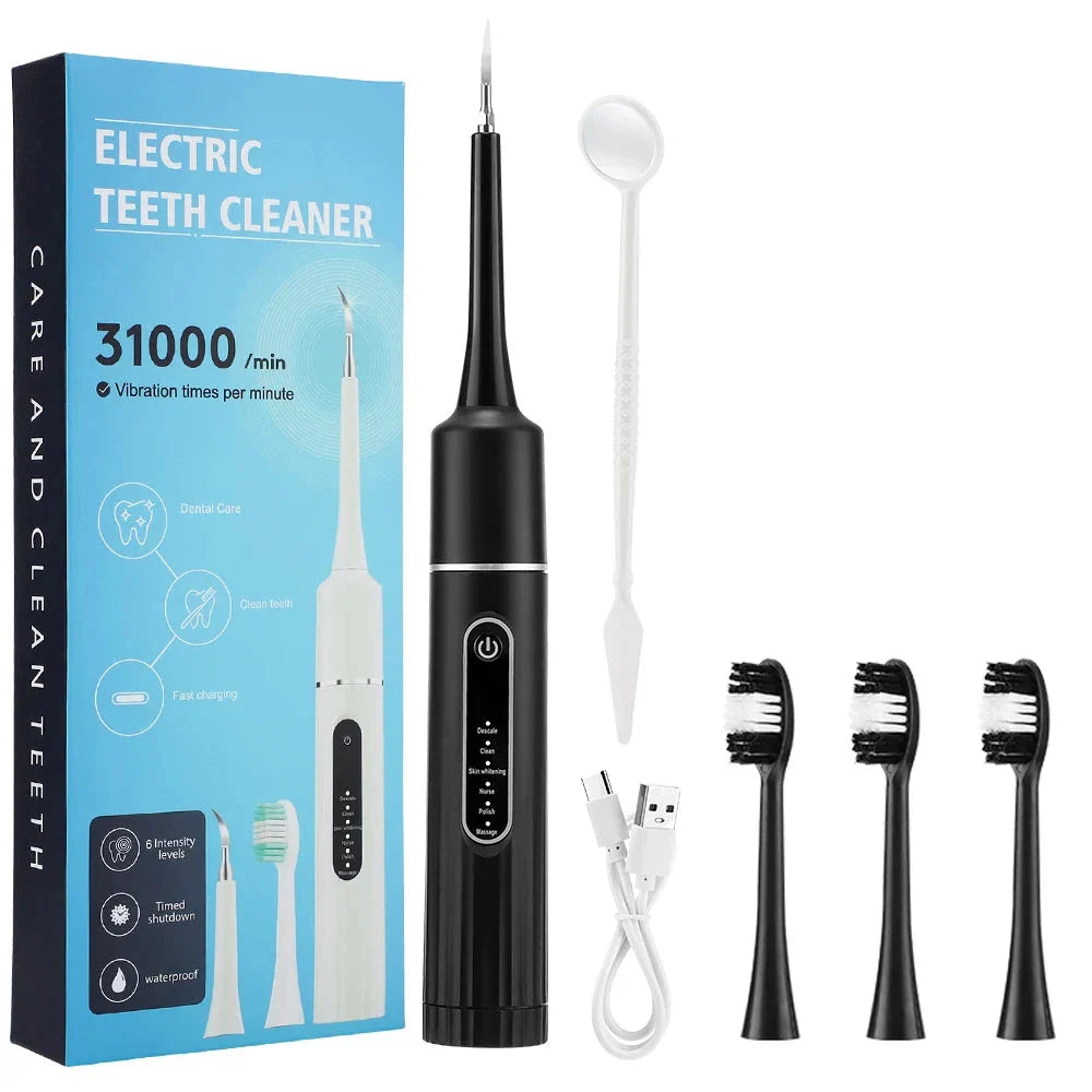 Advanced Sonic Vibration Tooth Cleaner with 31,000 vibrations per minute for deep cleaning and plaque removal