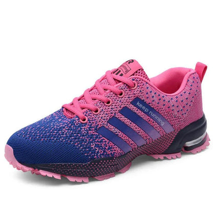 Breathable running shoes with woven mesh design in various color options