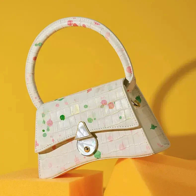 Genuine Leather Half Moon Handbag in Medium and Large Sizes, Featuring Secure Hasp Closure and Stylish Flap Pocket