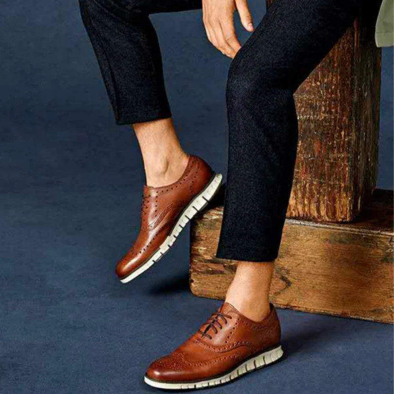 Shopfluxpro NZ Stylish Leather Casual Shoes for Kiwi Gents