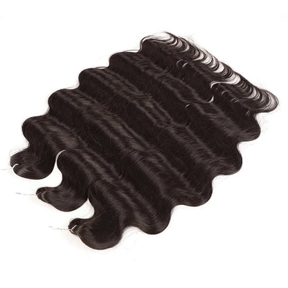 Luxurious 24-inch body wave crochet hair extensions in various colors for the modern Kiwi woman