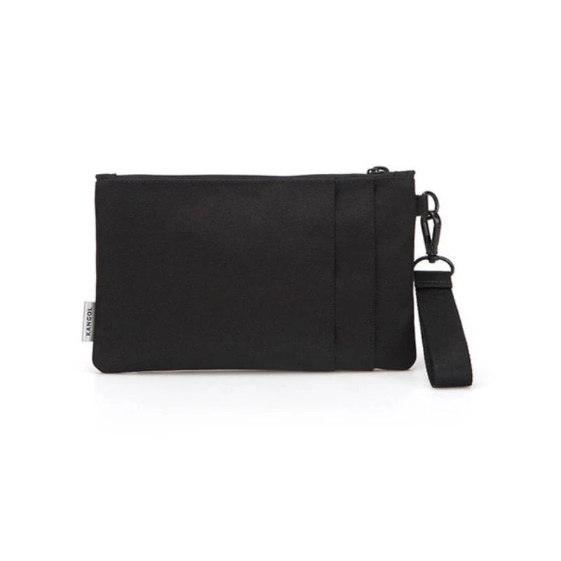 Trendy nylon mini messenger bag in khaki and black colors, featuring a one-shoulder design and roomy compartments for everyday carry