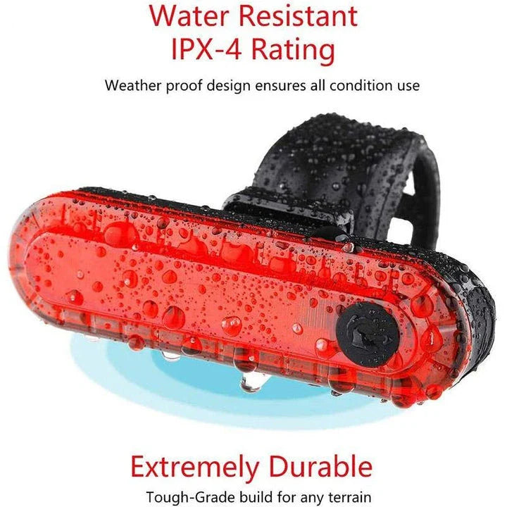 USB Rechargeable LED Bike Tail Light with Bright Red Glow for Cycling Safety in New Zealand