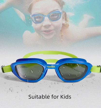 Premium anti-fog swimming goggles with wide-angle lens for clear underwater vision