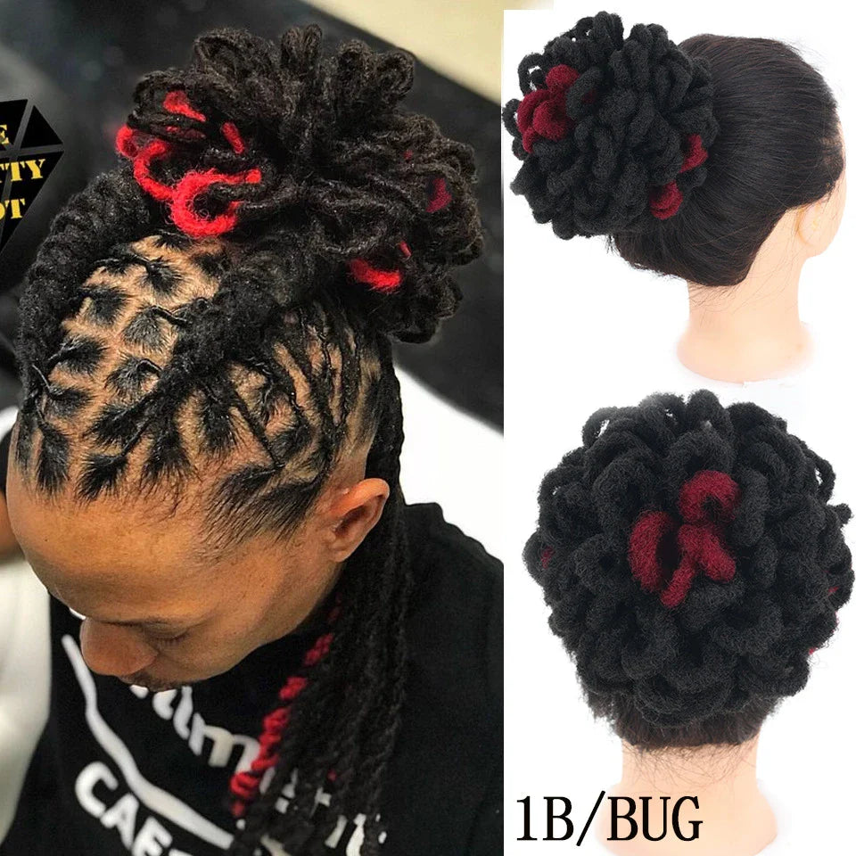 A stylish and eco-friendly Afro Hair Bag with adjustable drawstring, suitable for various hairstyles like buns, dreadlocks, and Afros.