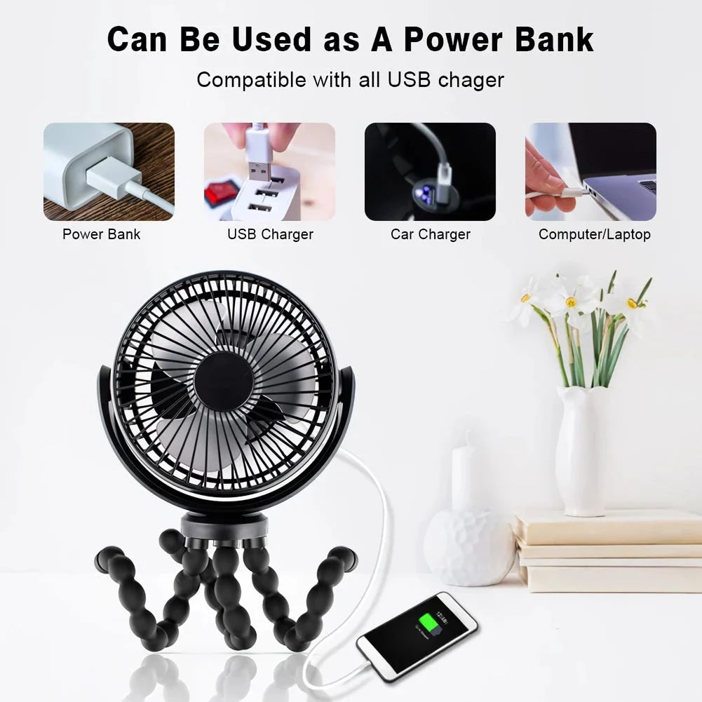 Compact Octopus Mini Fan - Powerful, Versatile, and Portable Cooling Companion