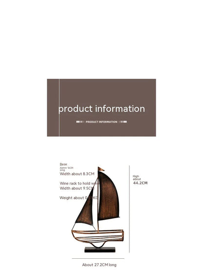Stylish iron sailboat-shaped wine rack, a modern and nautical decor piece for Kiwi homes