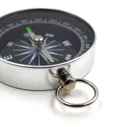 Compact and Durable Outdoor Compass Keychain for Kiwi Adventures - Premium Aluminium Construction with Tempered Glass Face