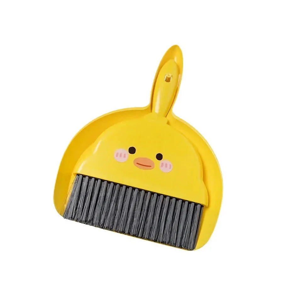 Compact table broom and dustpan set for Kiwi kids, made with durable Kiwi materials for easy cleaning and tidy spaces