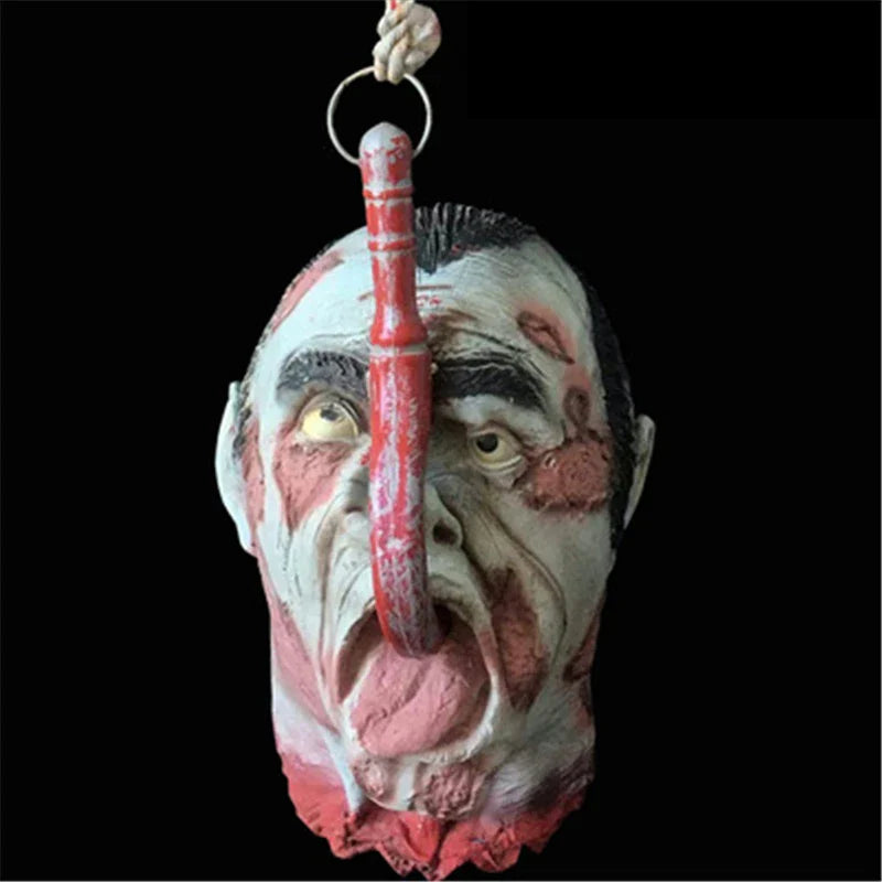 Eerie crawling ghost prop with glowing red eyes and swaying incomplete arm, perfect for Halloween decor and haunted house entertainment