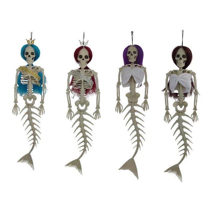 Hanging mermaid bone pendant decoration for outdoor Kiwi courtyards and gardens in various colours