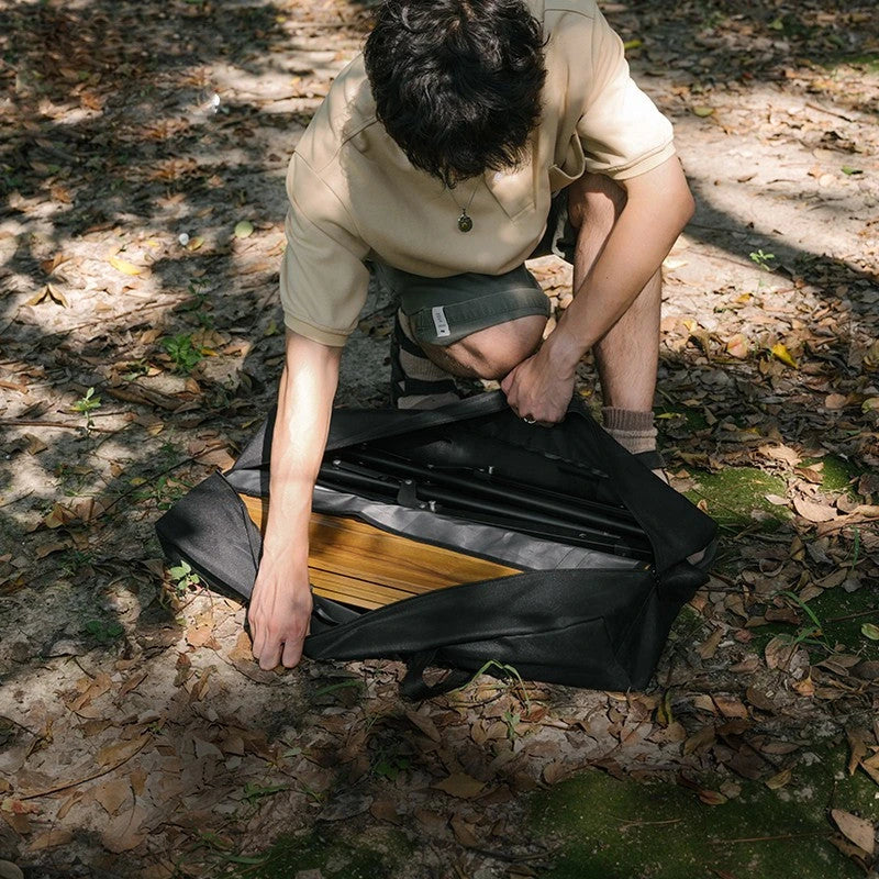 Portable Folding Aluminum Camping Table with Adjustable Height and Spacious Surface for Outdoor Activities in New Zealand