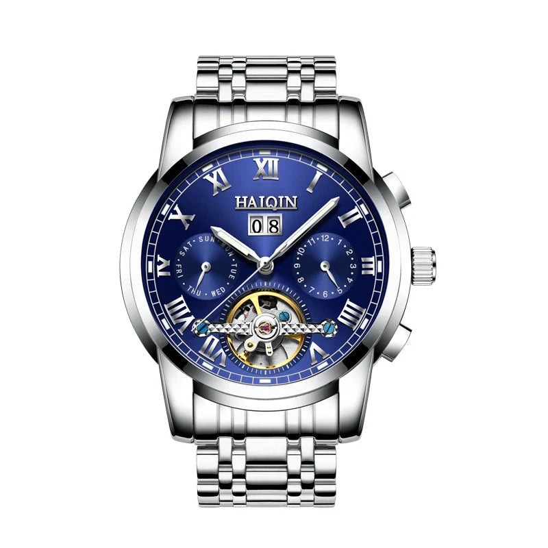 Trendha Luminous Automatic Watch with stainless-steel construction, luminous hollow tourbillon design, and 30-metre water resistance for Kiwi adventures