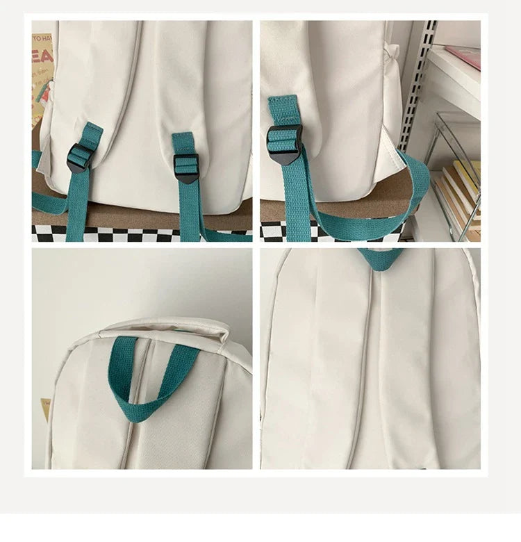 A stylish Japanese-inspired cat backpack with a large capacity, breathable nylon construction, and dedicated storage compartments for student essentials.