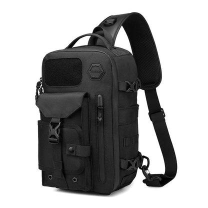 A rugged, waterproof crossbody bag with an adjustable, telescopic design for active Kiwi men