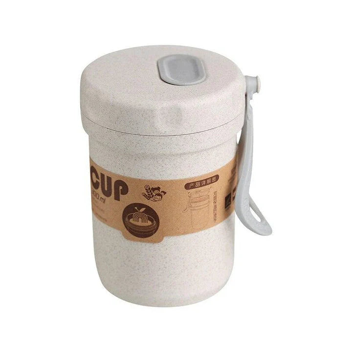 Trendha Wheat Straw Food Container and Cup - Sustainable, Leak-Proof, and Versatile for Kiwi Lifestyles