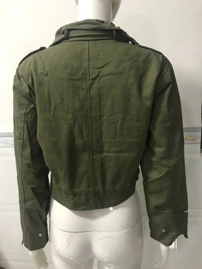 Stylish motorcycle jacket in classic black and army green colours, made from high-quality polyester for New Zealand riders.