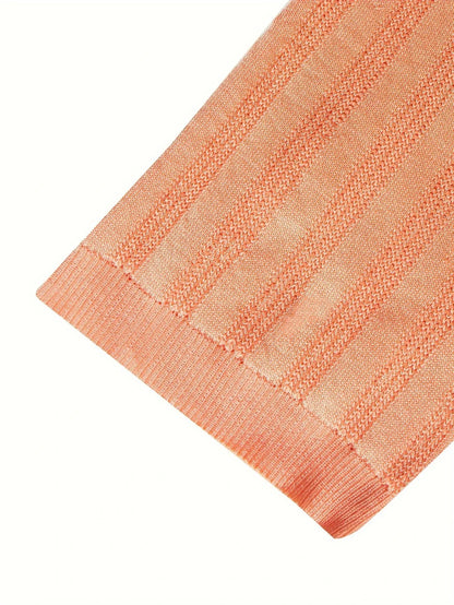 Premium Kiwi-made acrylic knitted tee in a vibrant orange-red hue, featuring a slim-fit design and classic short sleeves